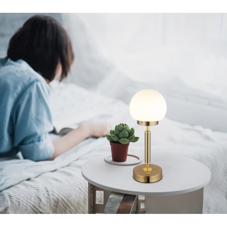 Globo - LED Prigušiva punjiva dodirna stona lampa LED/2,5W/5V 1800mAh 2700/4000/6500K mesing