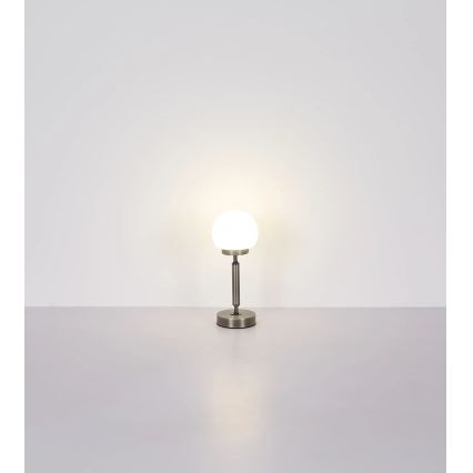 Globo - LED Prigušiva punjiva dodirna stona lampa LED/2,5W/5V 1800mAh 2700/4000/6500K mat krom