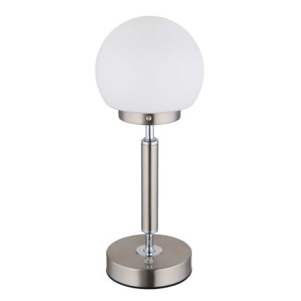 Globo - LED Prigušiva punjiva dodirna stona lampa LED/2,5W/5V 1800mAh 2700/4000/6500K mat krom