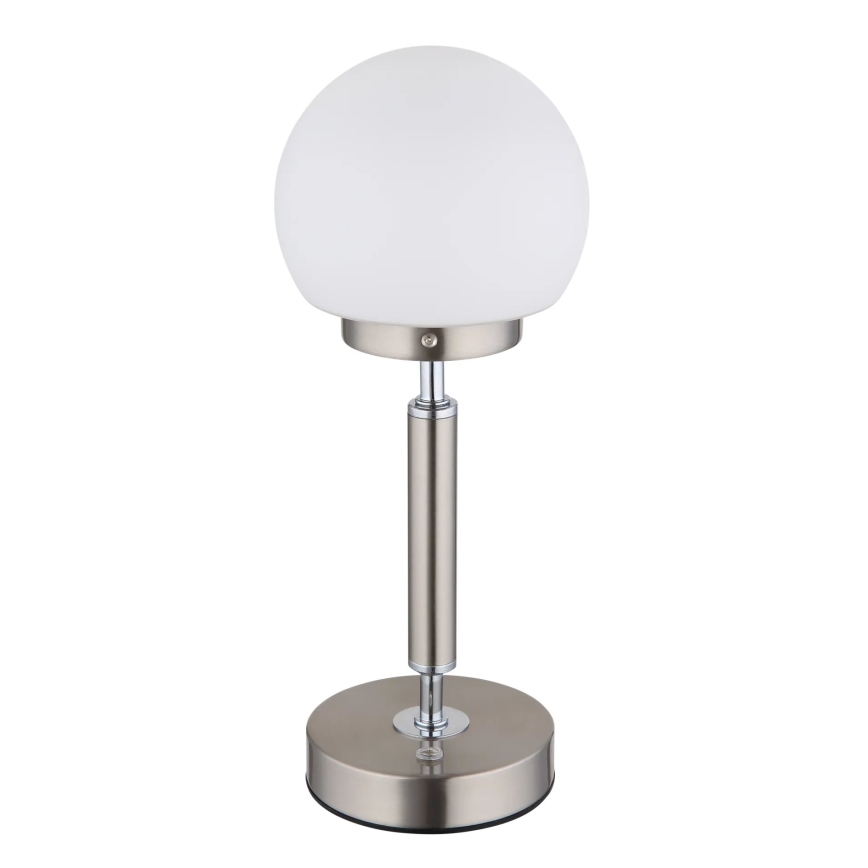 Globo - LED Prigušiva punjiva dodirna stona lampa LED/2,5W/5V 1800mAh 2700/4000/6500K mat krom