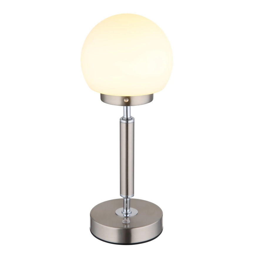 Globo - LED Prigušiva punjiva dodirna stona lampa LED/2,5W/5V 1800mAh 2700/4000/6500K mat krom