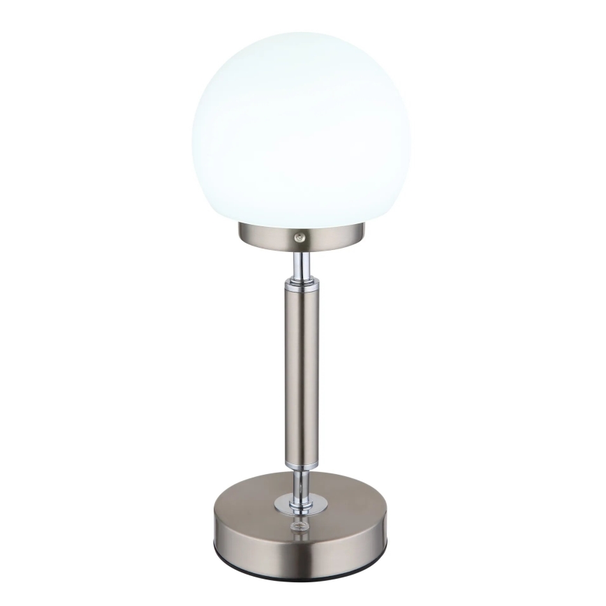 Globo - LED Prigušiva punjiva dodirna stona lampa LED/2,5W/5V 1800mAh 2700/4000/6500K mat krom