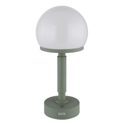 Globo - LED Prigušiva punjiva dodirna stona lampa LED/2,5W/5V 1800mAh 2800K zelena