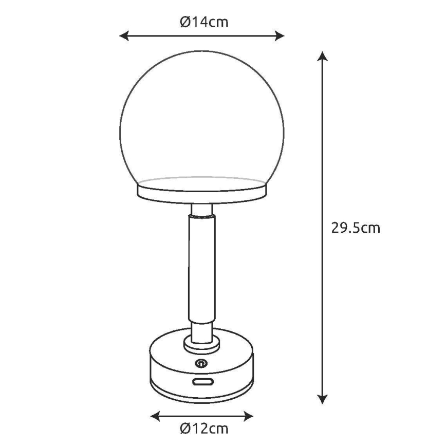 Globo - LED Prigušiva punjiva dodirna stona lampa LED/2,5W/5V 1800mAh 2800K zelena