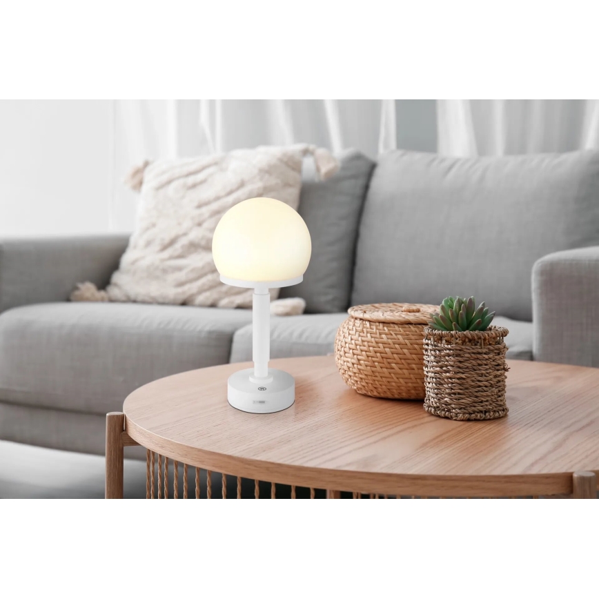Globo - LED Prigušiva punjiva dodirna stona lampa LED/2,5W/5V 1800mAh 2800K bela