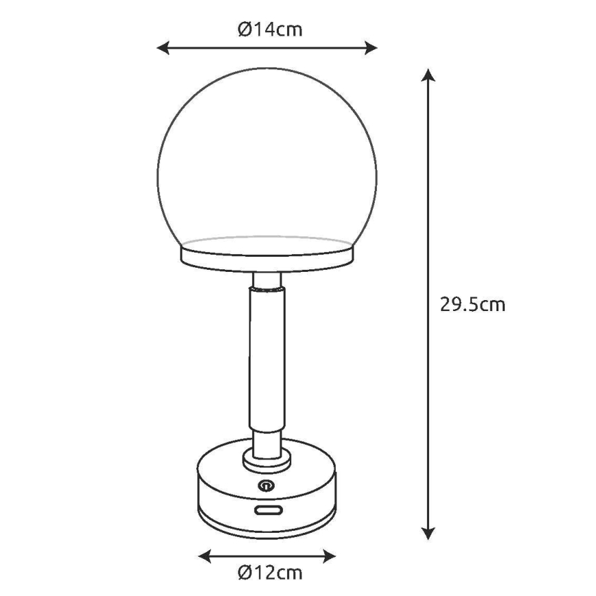 Globo - LED Prigušiva punjiva dodirna stona lampa LED/2,5W/5V 1800mAh 2800K bela