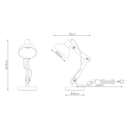 Globo - Stona lampa 1xE27/40W/230V bukva
