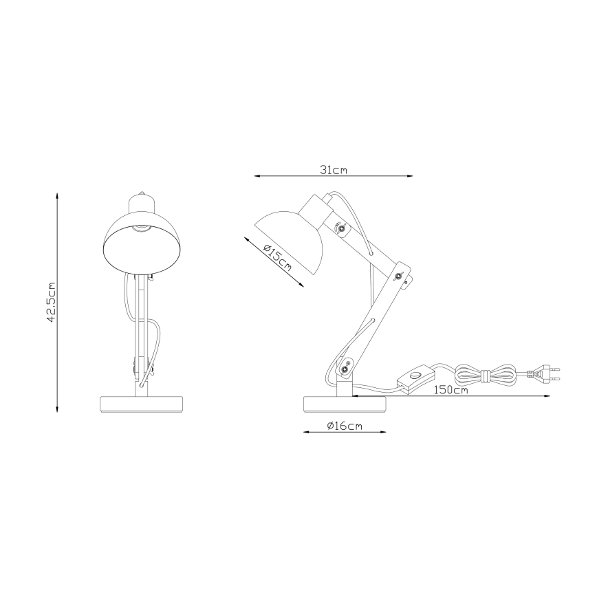 Globo - Stona lampa 1xE27/40W/230V bukva
