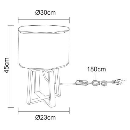 Globo - Stona lampa 1xE14/40W/230V crno