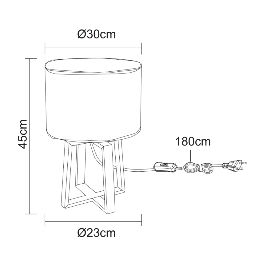 Globo - Stona lampa 1xE14/40W/230V crno