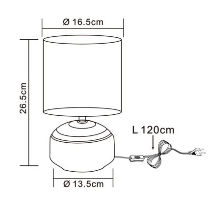 Globo - stona lampa1xE14/40W/230V sivo/keramika