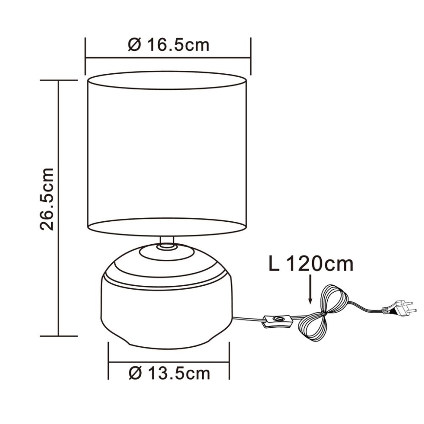 Globo - stona lampa1xE14/40W/230V sivo/keramika