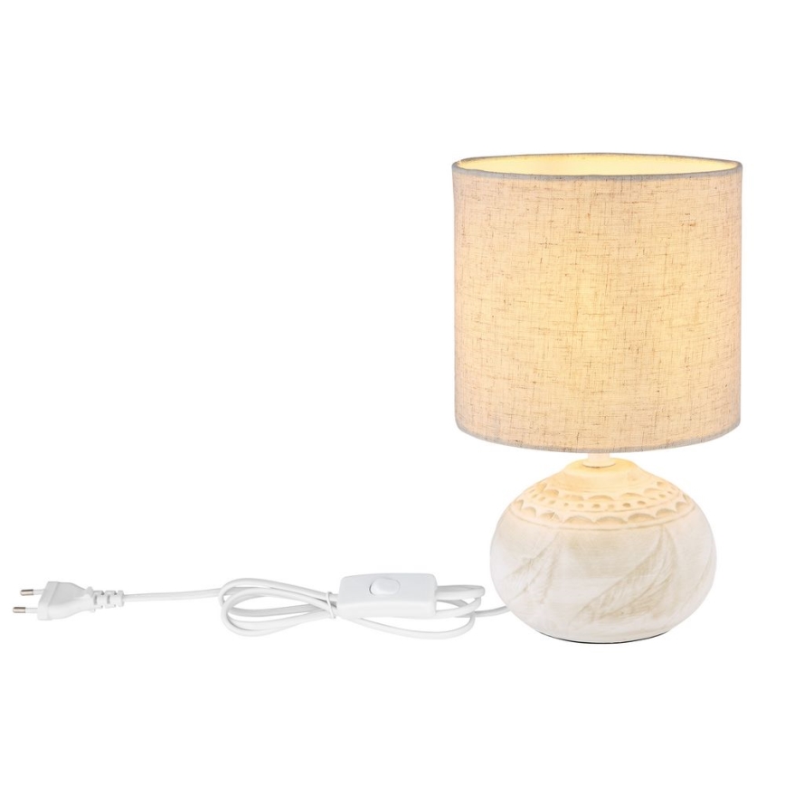 Globo - Stona lampa 1xE14/40W/230V bež/keramika
