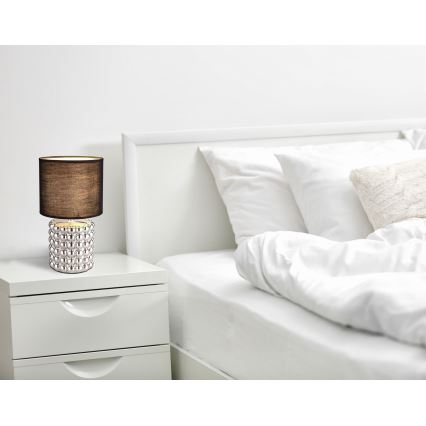 Globo - Stona lampa 1xE14/40W/230V crno/srebrno