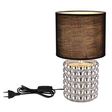 Globo - Stona lampa 1xE14/40W/230V crno/srebrno
