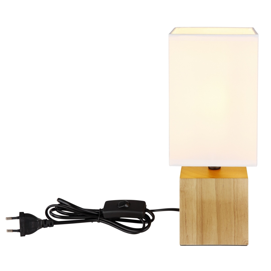 Globo - Stona lampa 1xE27/7W/230V bela/braon
