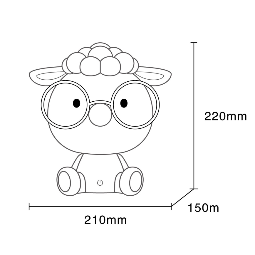 Globo - LED prigušiva punjiva dečja noćna lampica LED/1W/5V 500 mAh plava