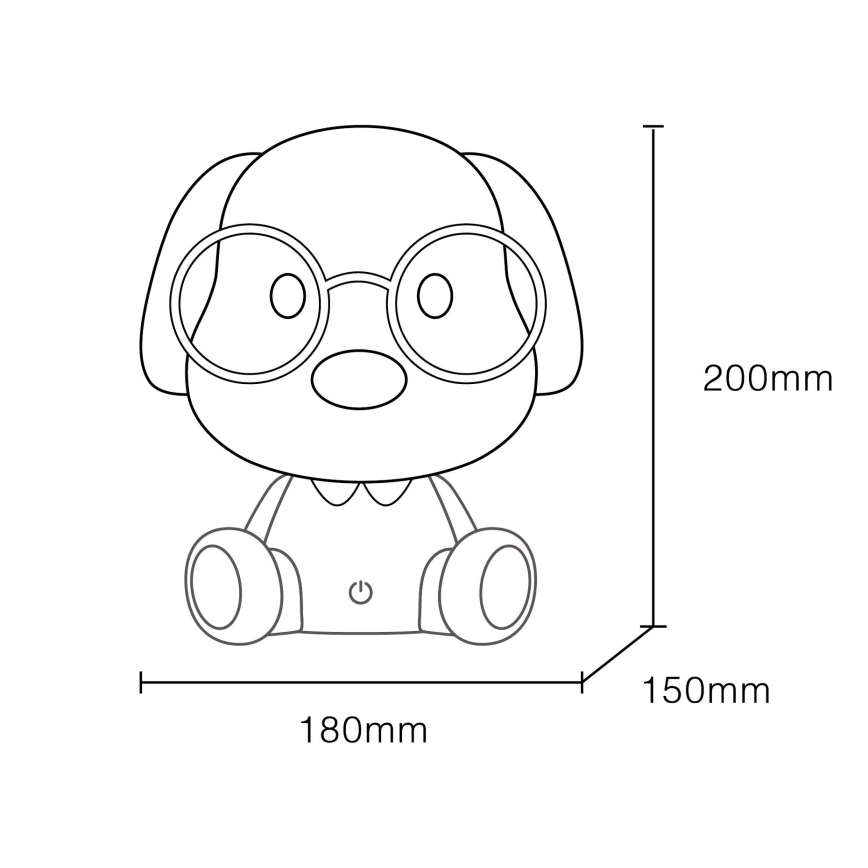 Globo - LED prigušiva punjiva dečija noćna lampica LED/1W/5V 500 mAh plava