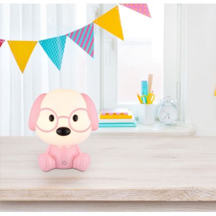 Globo - LED prigušiva punjiva dečija noćna lampica LED/1W/5V 500 mAh ružičasta