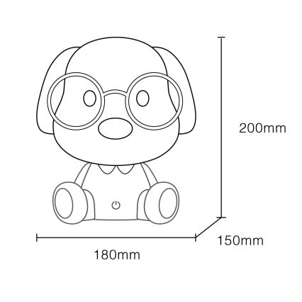 Globo - LED prigušiva punjiva dečija noćna lampica LED/1W/5V 500 mAh ružičasta