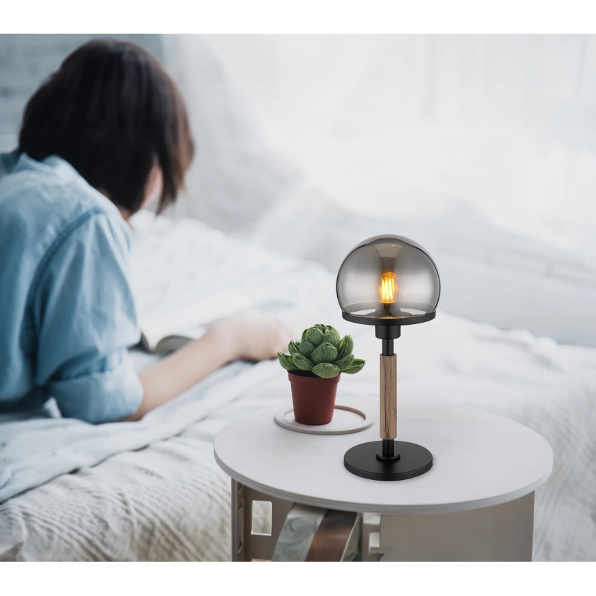 Globo - Stona lampa 1xE27/40W/230V crno/braon