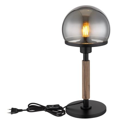 Globo - Stona lampa 1xE27/40W/230V crno/braon