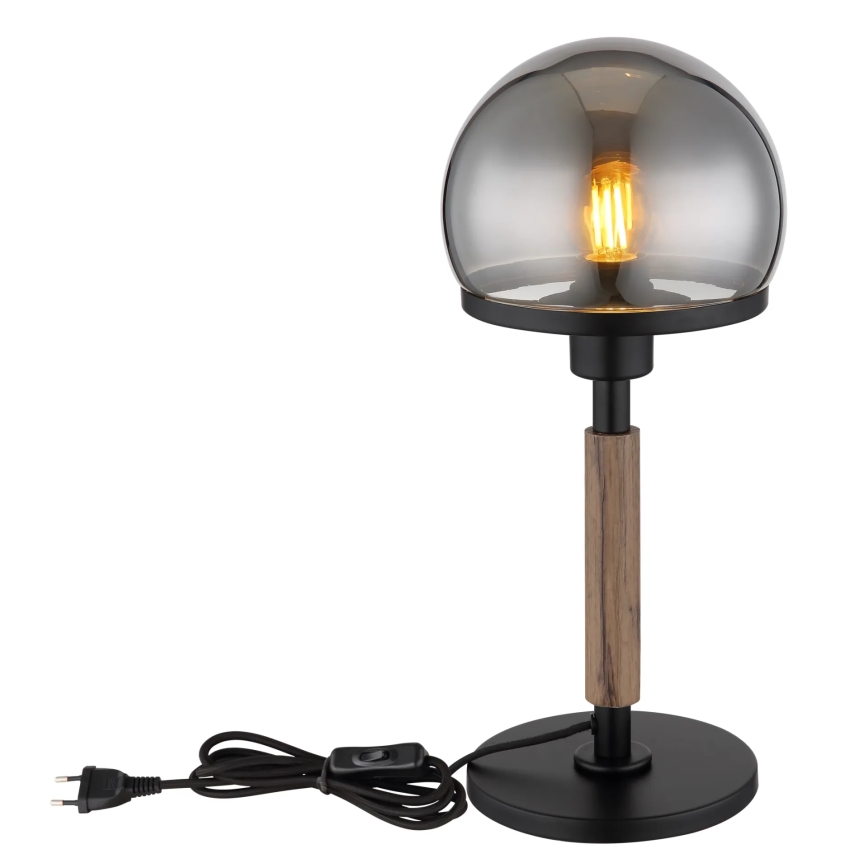 Globo - Stona lampa 1xE27/40W/230V crno/braon