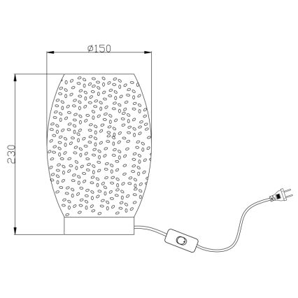 Globo 24002S - Stona lampa NARRI 1xE27/40W/230V