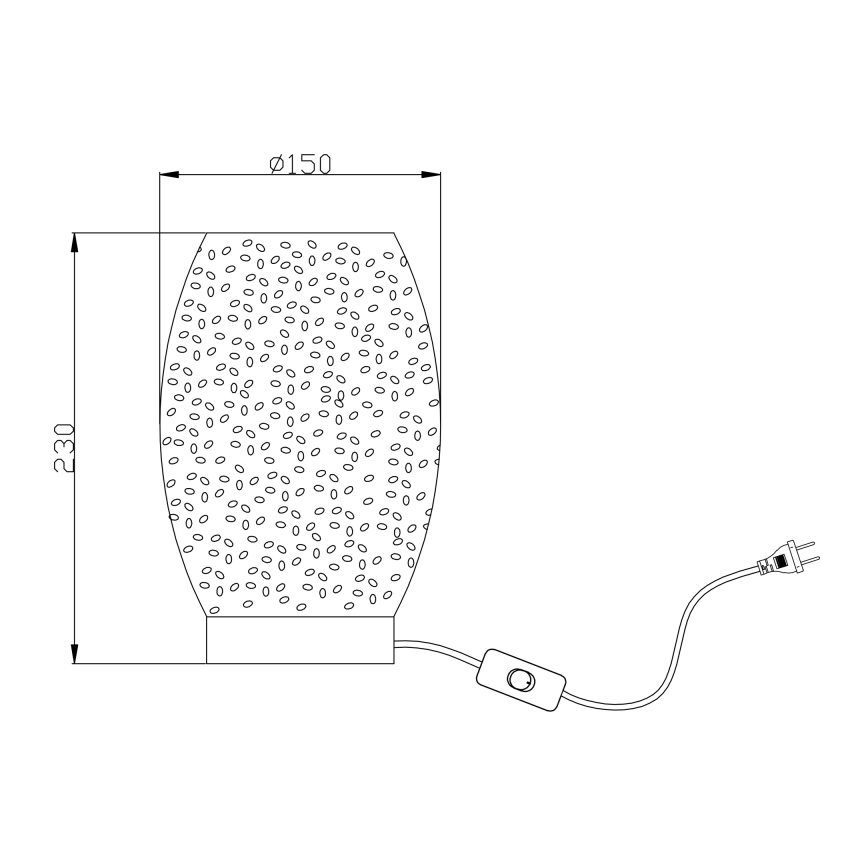 Globo 24002S - Stona lampa NARRI 1xE27/40W/230V