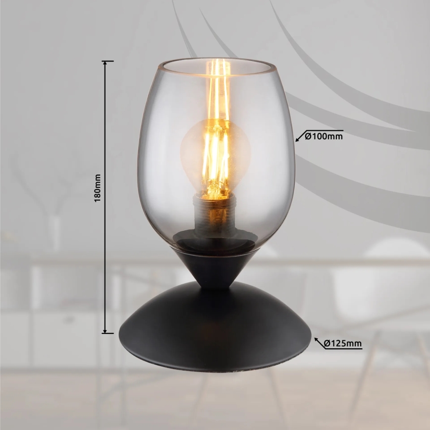 Globo - Stona dodirna lampa 1xE14/25W/230V crno