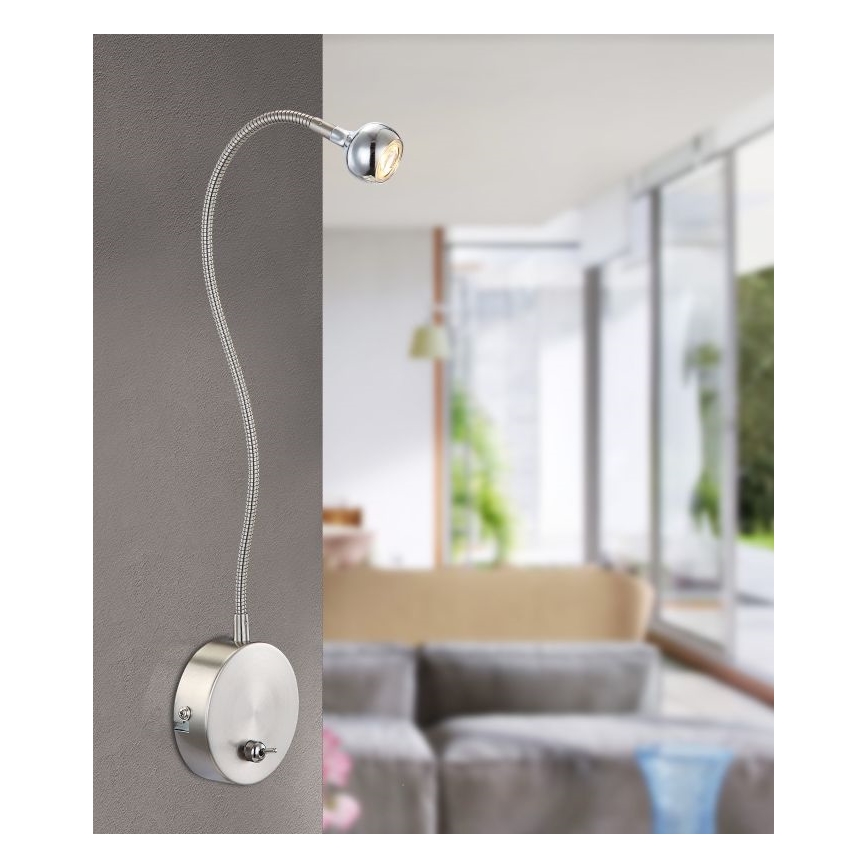 Globo - LED Fleksibilna lampica LED/3W/230V sjajni krom