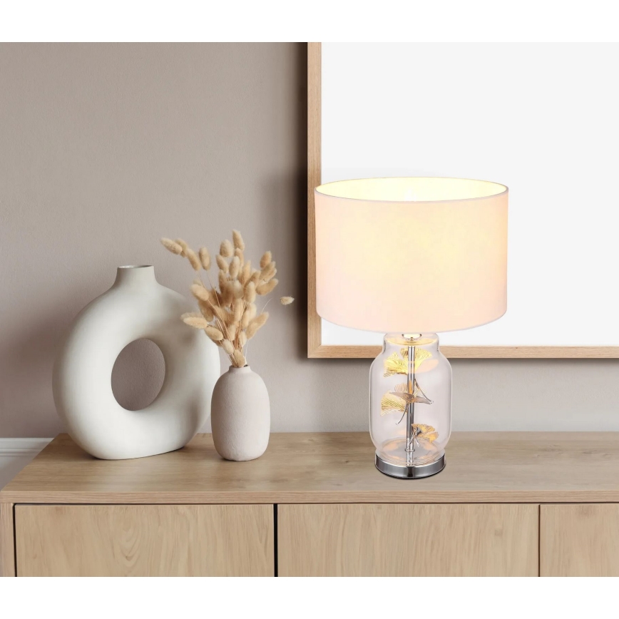 Globo - Stona lampa 1xE27/40W/230V bela