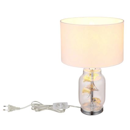 Globo - Stona lampa 1xE27/40W/230V bela