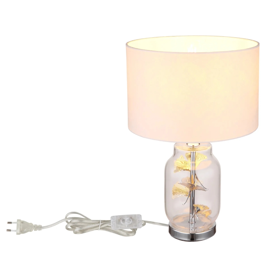 Globo - Stona lampa 1xE27/40W/230V bela
