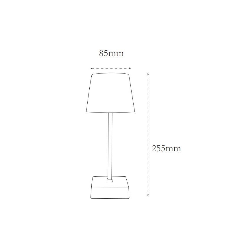 Globo - LED prigušiva stolna lampa na dodir LED/2W/5V 3000/4500/6500K 800 mAh srebrna