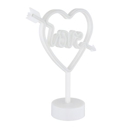 Globo - LED Neonska stona dekoracija LED/2W/3xAA srce