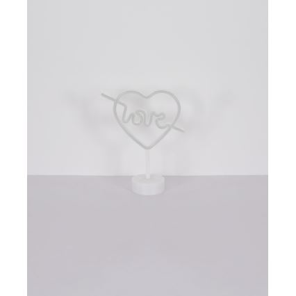 Globo - LED Neonska stona dekoracija LED/2W/3xAA srce