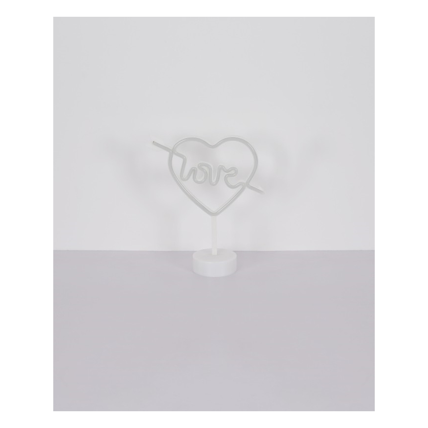 Globo - LED Neonska stona dekoracija LED/2W/3xAA srce