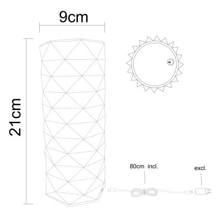 Globo - LED Prigušiva stona lampa na dodir LED/1W/5V 2700/4000/6500K 800 mAh