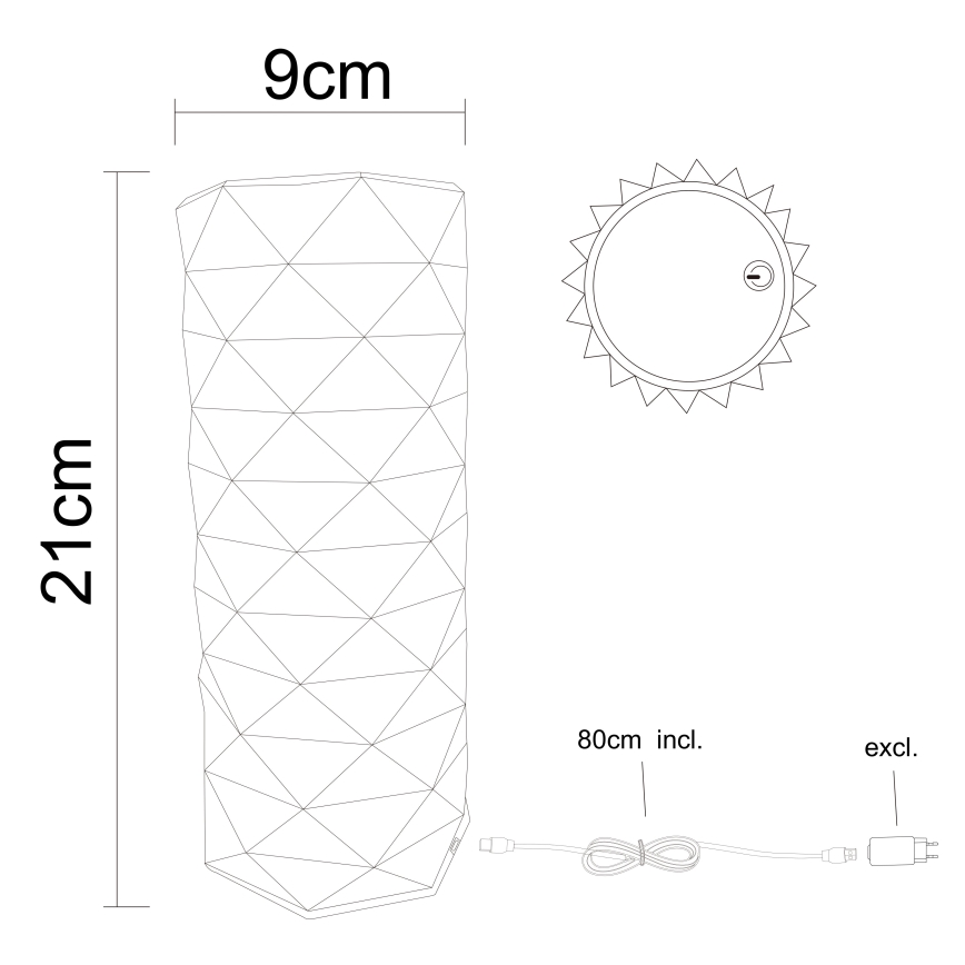 Globo - LED Prigušiva stona lampa na dodir LED/1W/5V 2700/4000/6500K 800 mAh