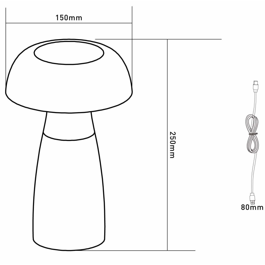 Globo - LED Prigušiva punjiva stona lampa LED/1,5W/5V 800mAh 2700K/4000K/6500K