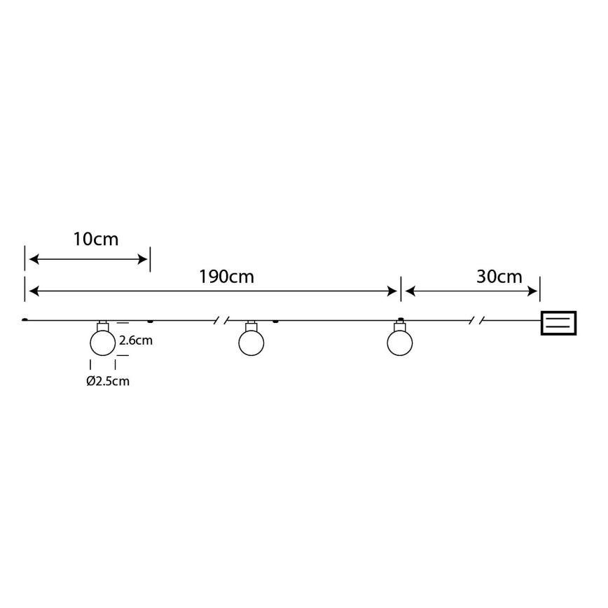 Globo - LED Božićne lampice 20xLED/2xAA 2,2m topla bela