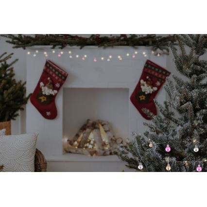 Globo - LED novogodišnji lanac 20xLED/2xAA 2,2m topla bela