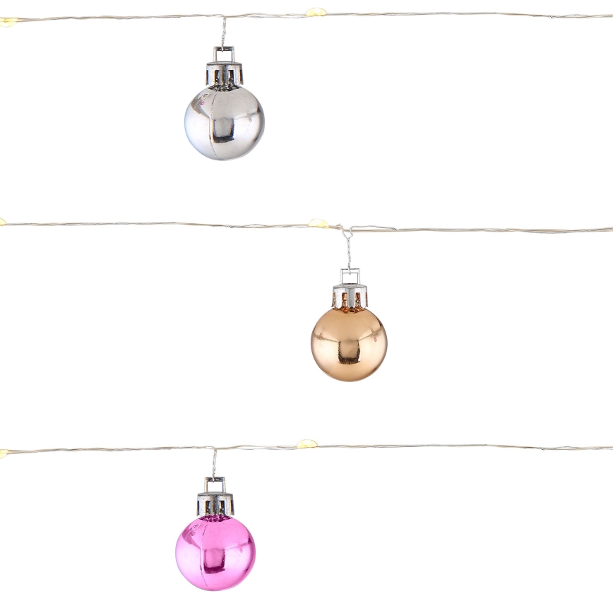 Globo - LED novogodišnji lanac 20xLED/2xAA 2,2m topla bela