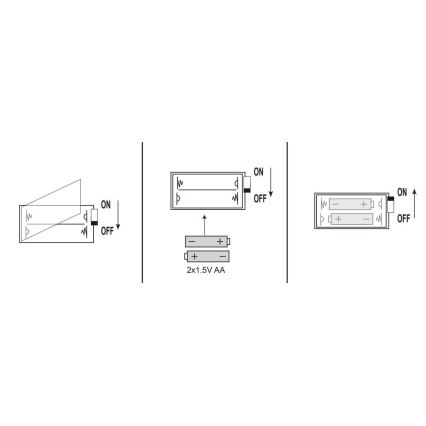 Globo - LED novogodišnji lanac 20xLED/2xAA 2,2m topla bela