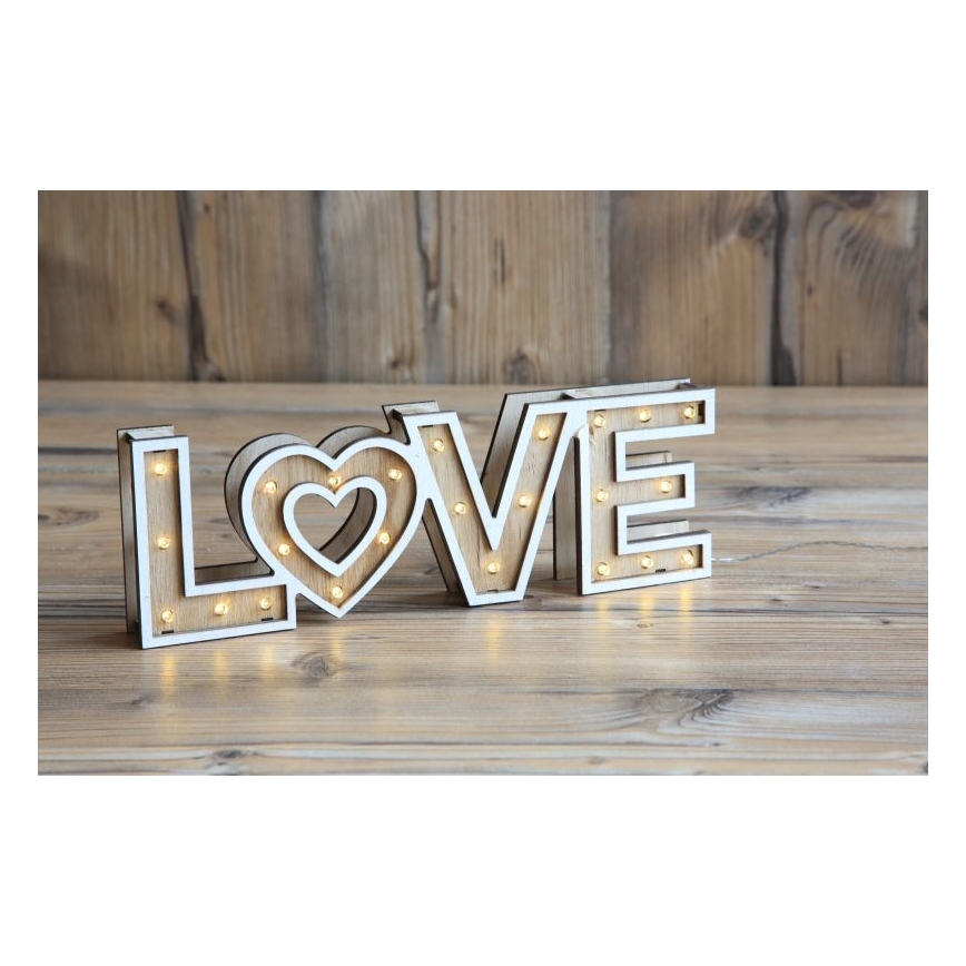 Globo - LED stolna lampa 24xLED/0,06W/3xAA topola