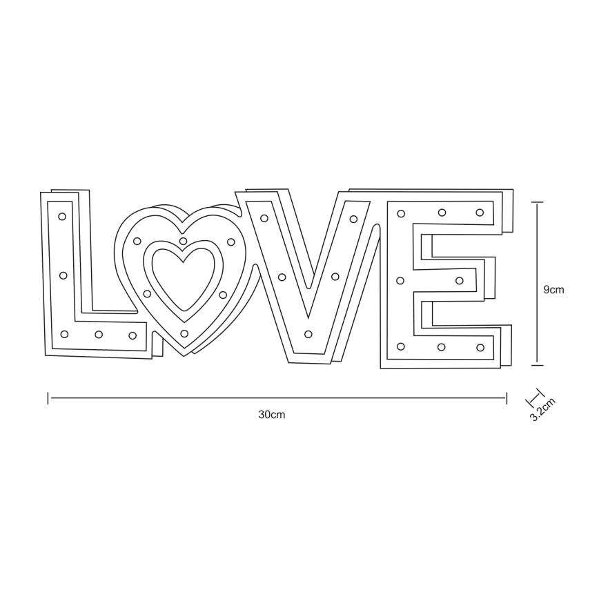 Globo - LED stolna lampa 24xLED/0,06W/3xAA topola