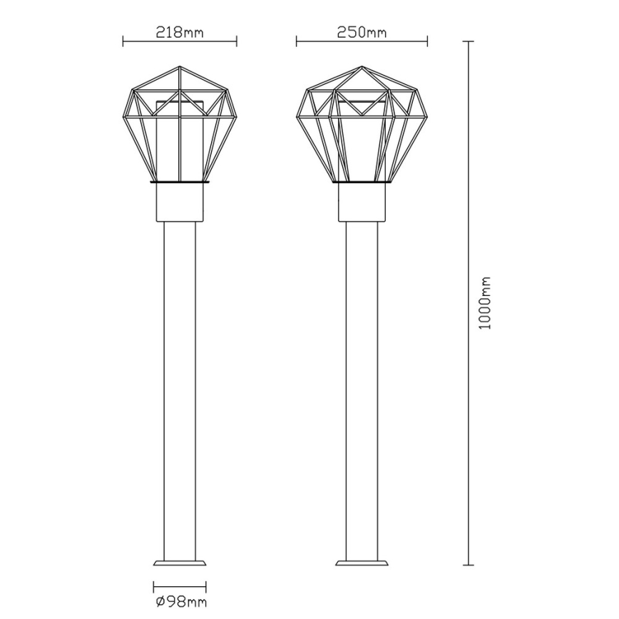 Globo - Spoljašnja lampa 1xE27/15W/230V IP44