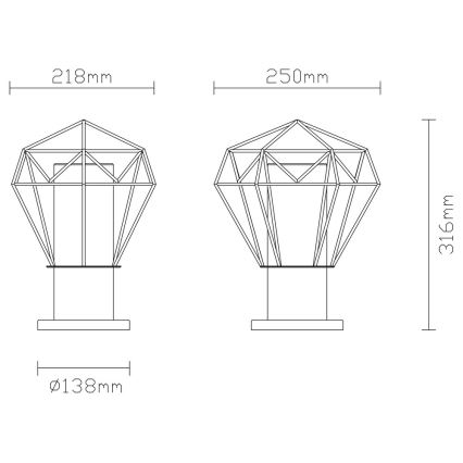 Globo - Spoljašnja lampa 1xE27/15W/230V IP44