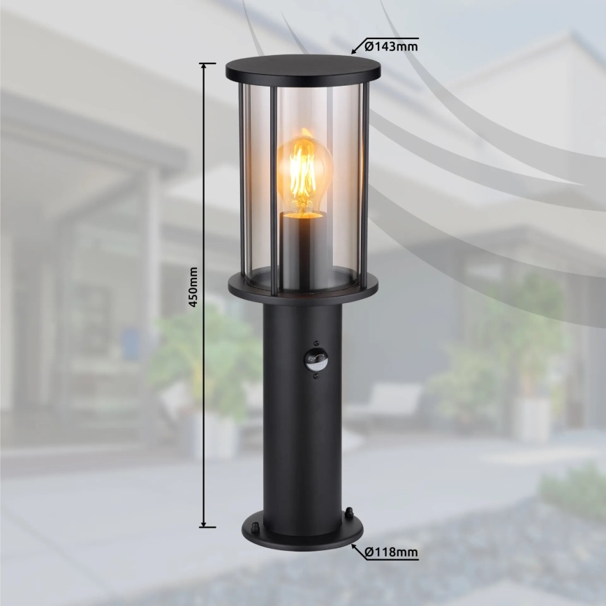 Globo - Spoljašnja lampa sa senzorom 1xE27/60W/230V IP54 45cm